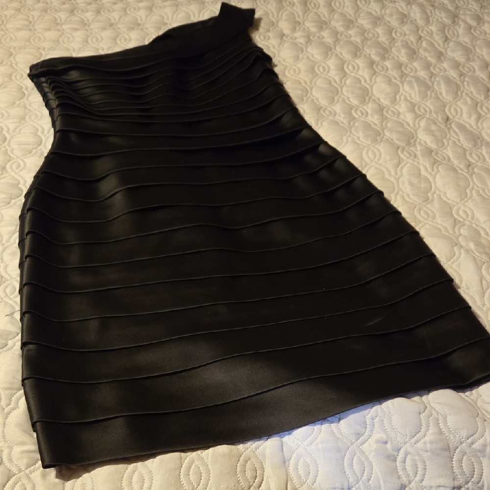 Calvin Klein Black One-Shoulder Dress